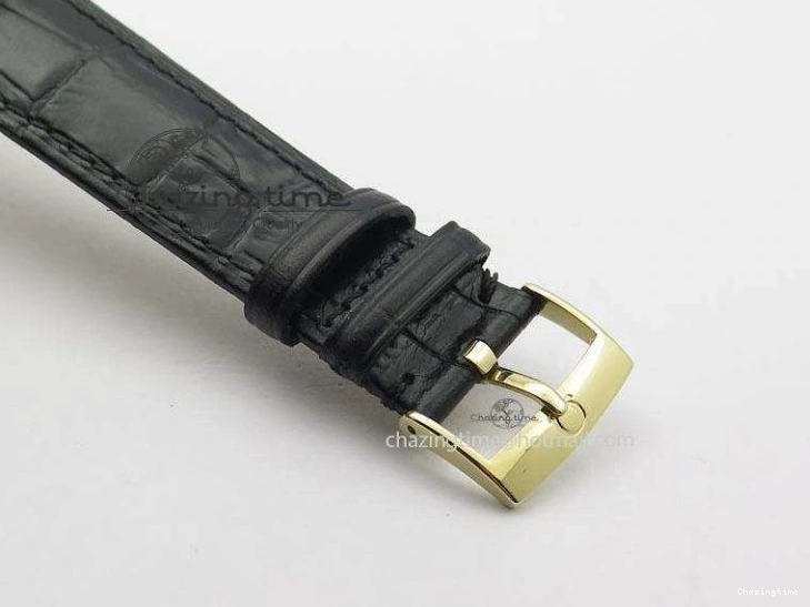 0310 Contemporary De Ville MK 1:1 Best Edition YG White Dial On Black Leather Asian Seagull T1701 (Sec@6) 8233